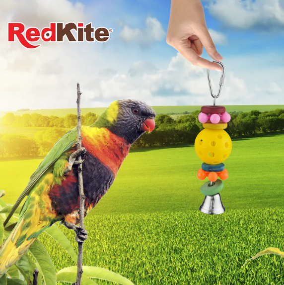 Red Kite Juguete Esfera Colgante para Aves Canoras y Ornato