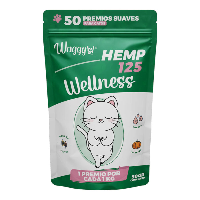 Waggy's-wellness 125 hemp gato 50 piezas