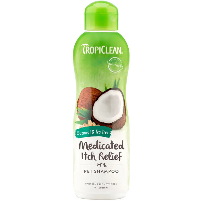 Tropiclean-Shampoo alivio medicado para picazon avena y arbol de te 591ml