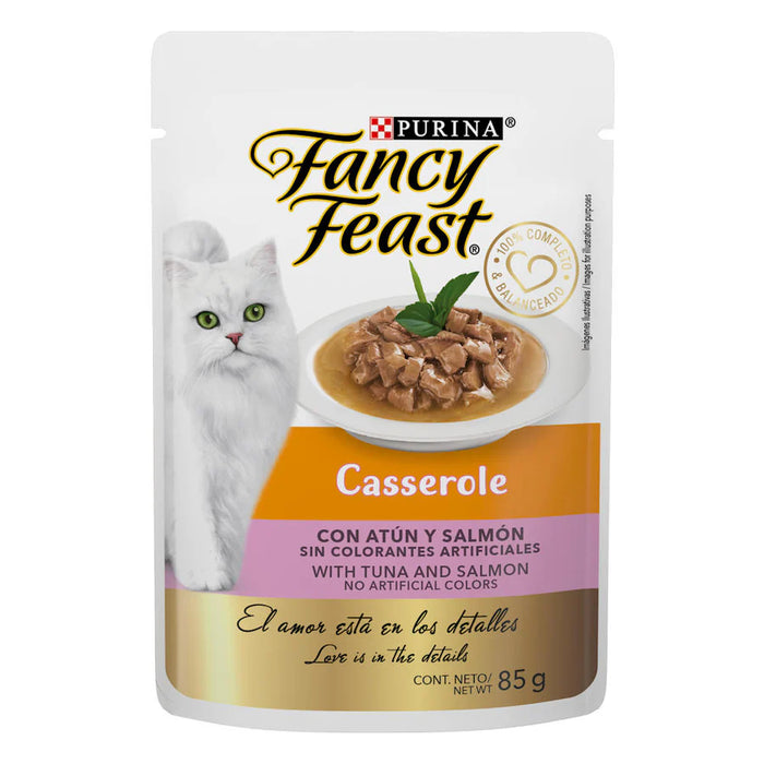 FANCY FEAST Casserole Atun Salmon Pouch 85 g